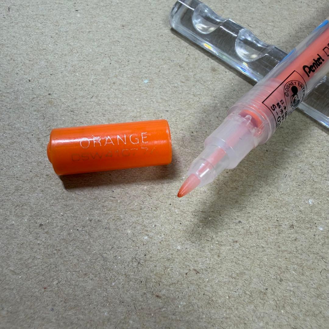 廃盤 ぺんてる カラーペン オレンジ 慶弔 パーソンズ ディズニー ペン回し