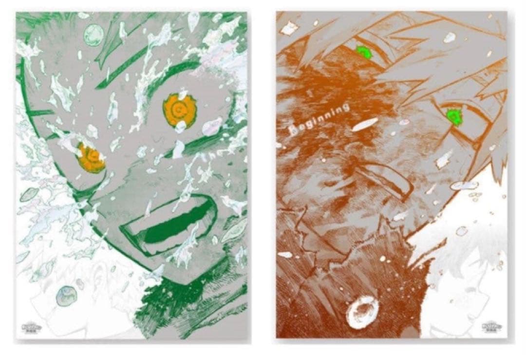 ヒロアカ原画展 A2アートポスター2枚セット The Beginning