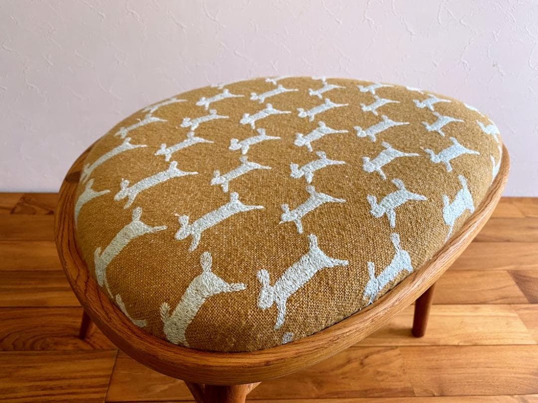 1968s 希少 秋田木工 No.68 スツールカスタム 張替済