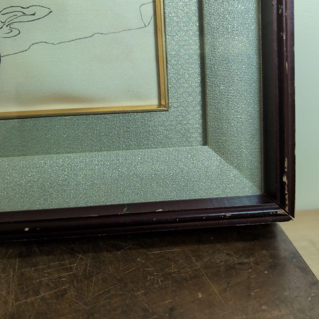 淡い色合いの日本画 人物画　浮世絵ベース　額装