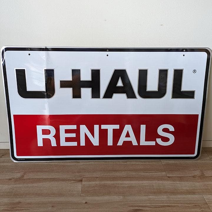 【当時モノ】U-HAUL ディスプレイ 大型看板 サイン 取付金具付き