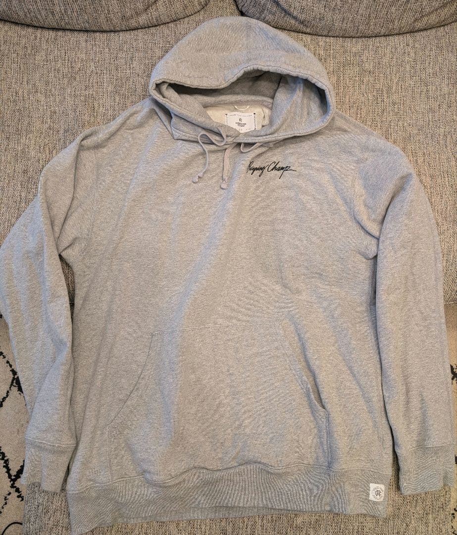 Reigning Champ グレー フーディ Lサイズ ロンハーマン ロゴ