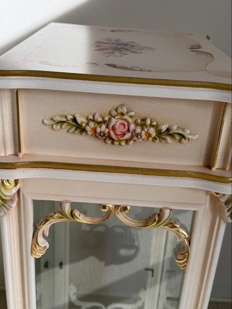ロココ調 アンティーク イタリア ショーケースキャビネット
