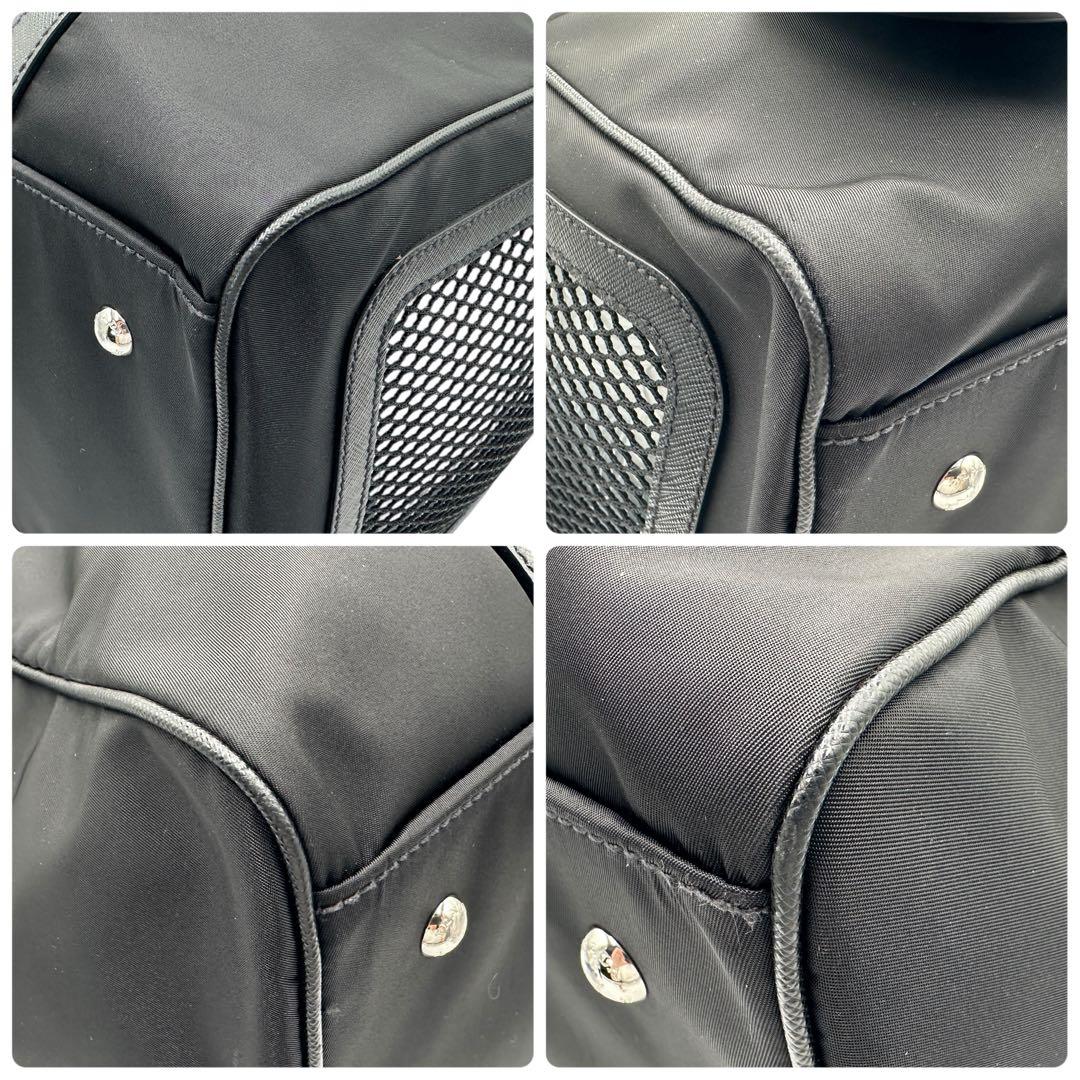 【現行】PRADA プラダ　Re-Nylon xサフィアーノレザー ペットバッグ