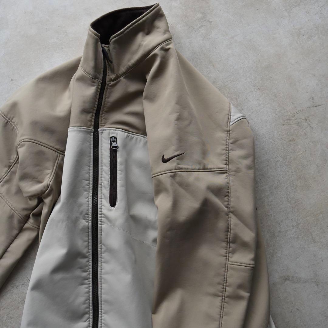 00s ナイキ NIKE ソフトシェルジャケット テック ベージュ白 S