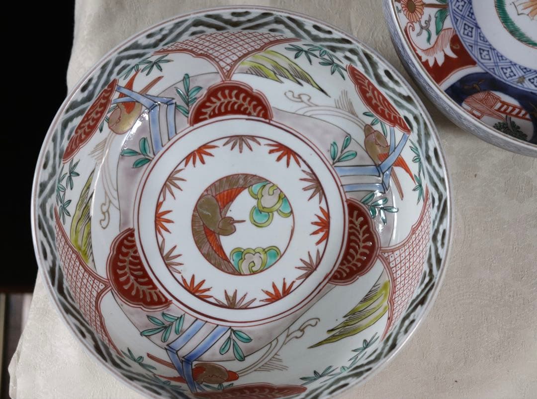 江戸　伊万里錦絵大鉢2種4点　共箱　送料込み250518