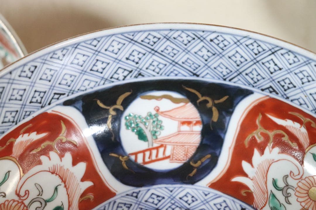 江戸　伊万里錦絵大鉢2種4点　共箱　送料込み250518