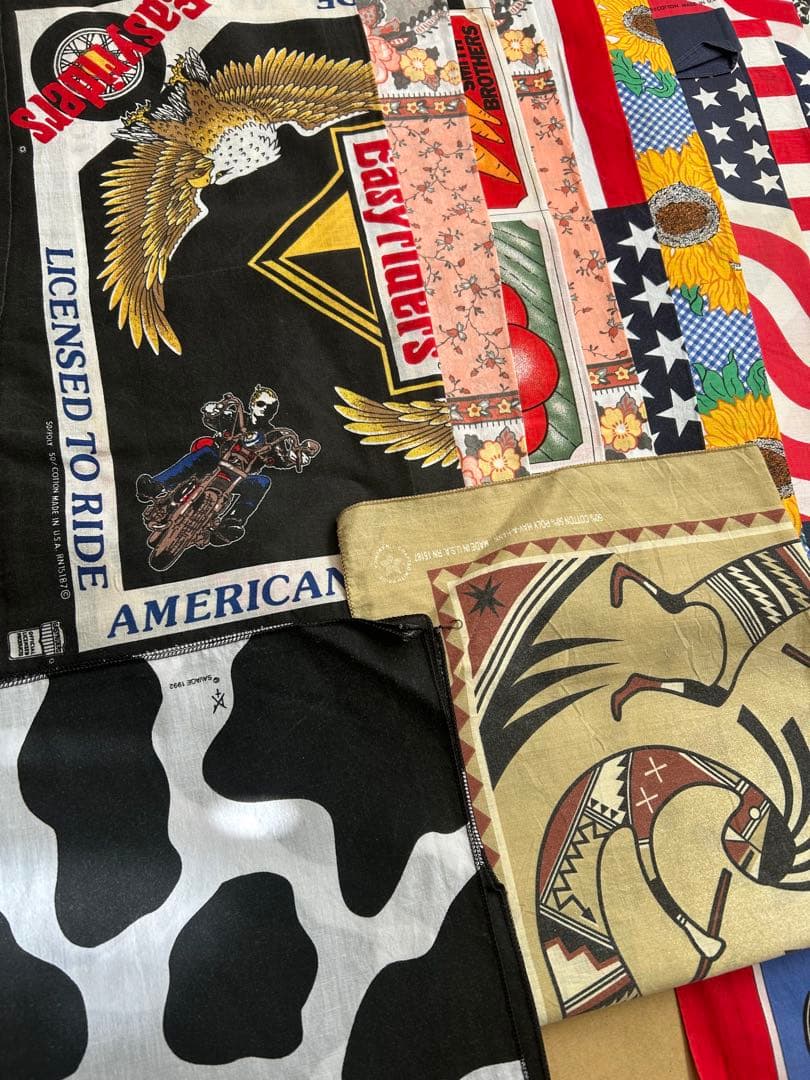 80s 90s アメリカ製バンダナ 40枚セット F B