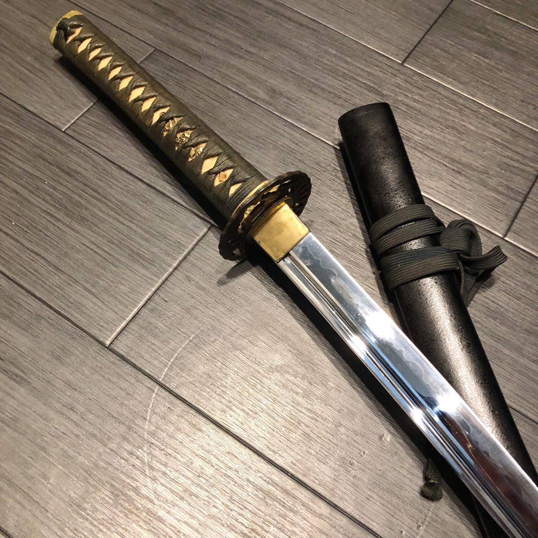 高級模造刀　高級居合刀　樋有刀身　拵全長105cm　居合刀　ヴィンテージ物