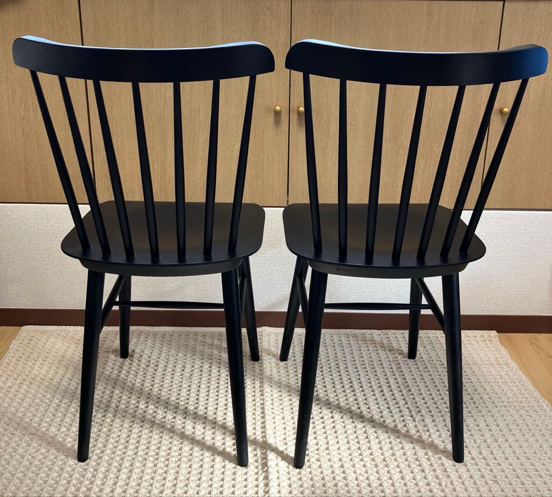 TON トーネット ウィンザーチェア 黒　ブラック　2脚セット①