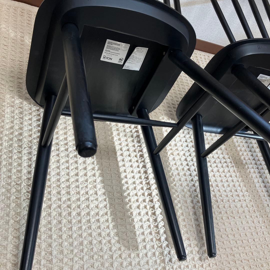 TON トーネット ウィンザーチェア 黒　ブラック　2脚セット①