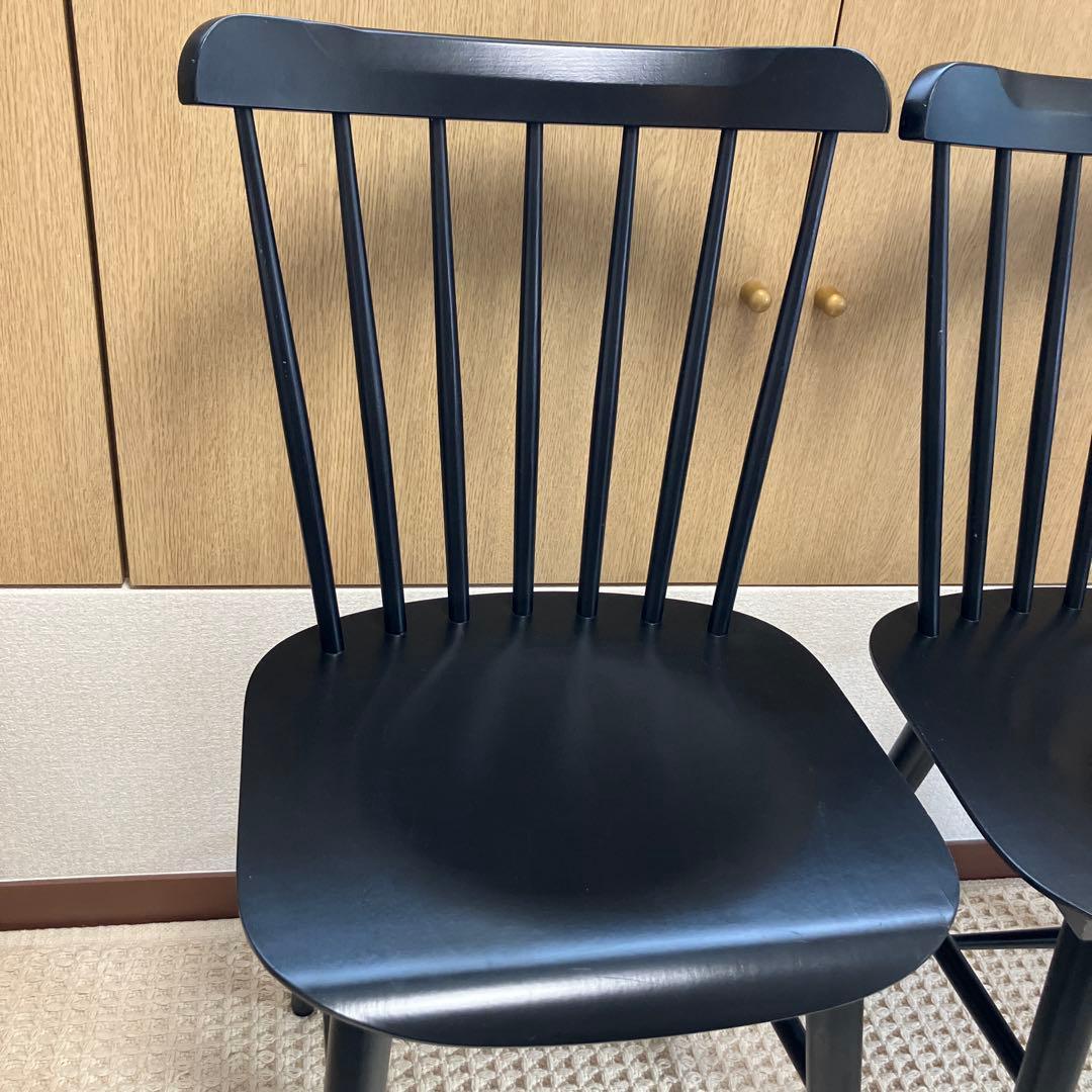 TON トーネット ウィンザーチェア 黒　ブラック　2脚セット①