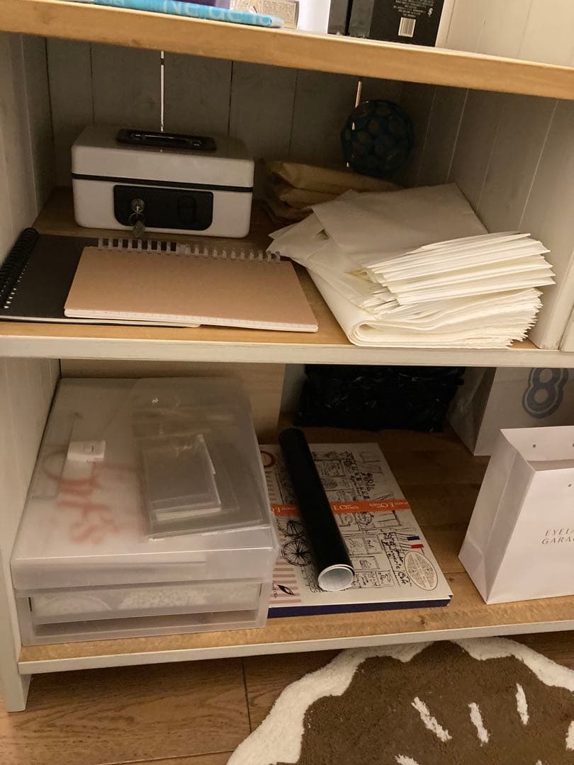 店舗用 レジカウンター 什器 木製 ガラスケース付き 幅95cm