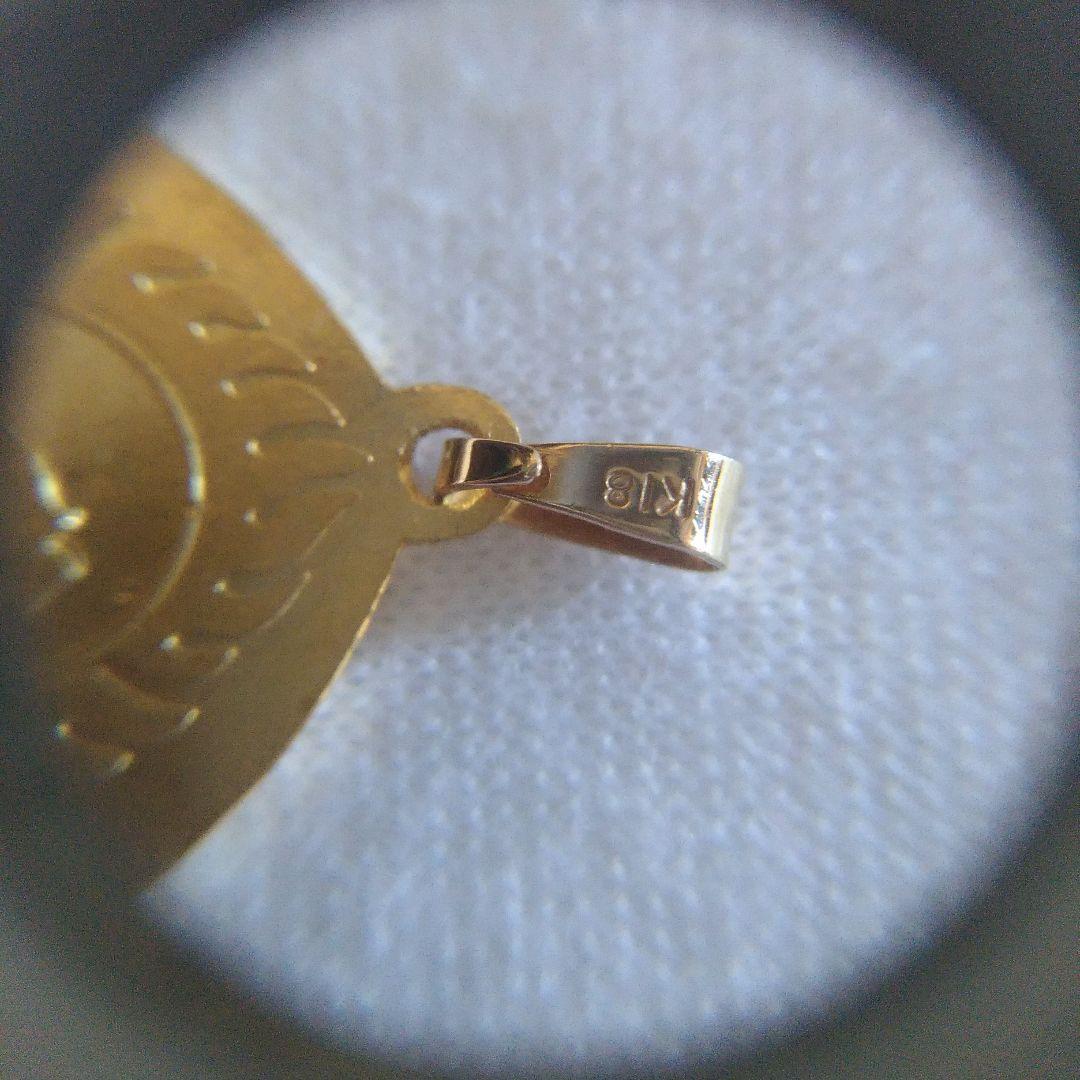 K18。K24。虚空蔵菩薩。18金。純金。ペンダント。仏像。仏教。中古。5.3g