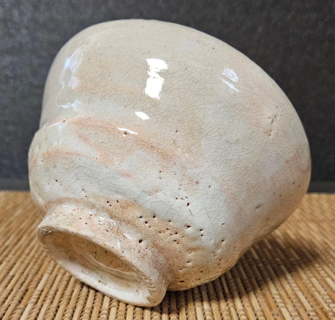 【時代古作品❗】明治時代頃　古萩　雨漏り手　抹茶茶碗　茶道具　茶器　茶の湯