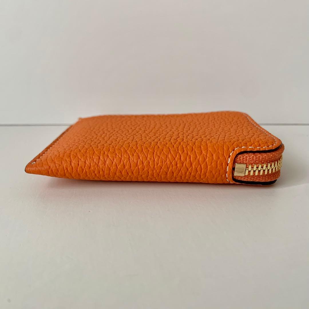 【BONAVENTURA】カードケース　ケース　オレンジ　レザー　新品