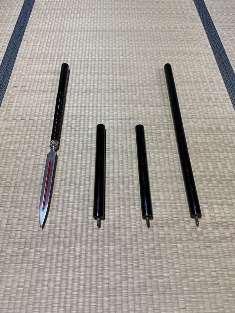 槍　やり　4本継　黒呂　模造刀　模擬刀　美術刀　舞踊　大衆演劇　芝居