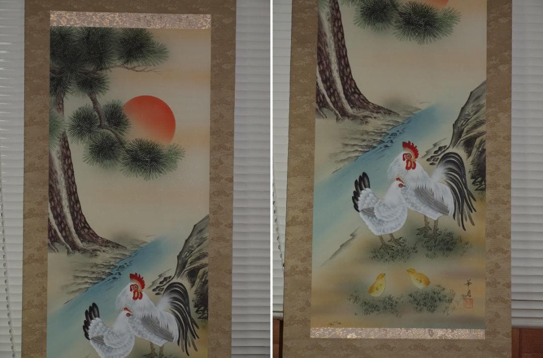 時代の掛軸　　肉筆保証　蔵整理不用品処理　日本　 X862C16-6