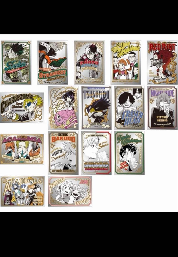 ヒロアカ 原画展 パブミラー アクリルステッカー 全種 コンプリート セット