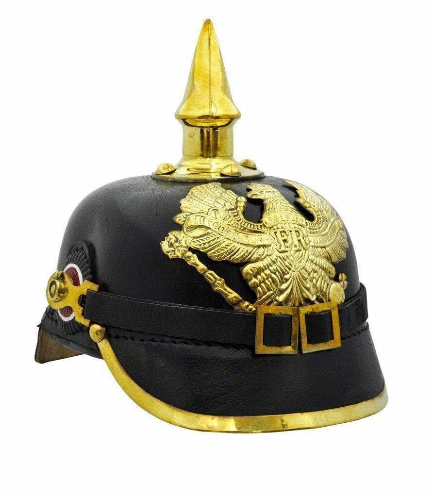 WW1ドイツ帝国軍 ヘルメット ピッケルハウベ 兵・下士官用 レプリカ レザー