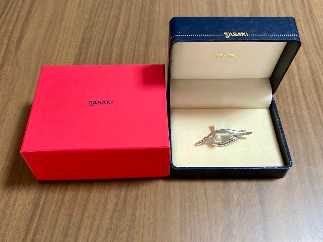 TASAKI シルバー 真珠 ブローチ
