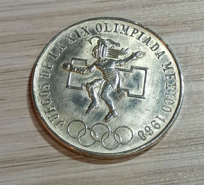 1968年 メキシコオリンピック記念 25ペソ銀貨