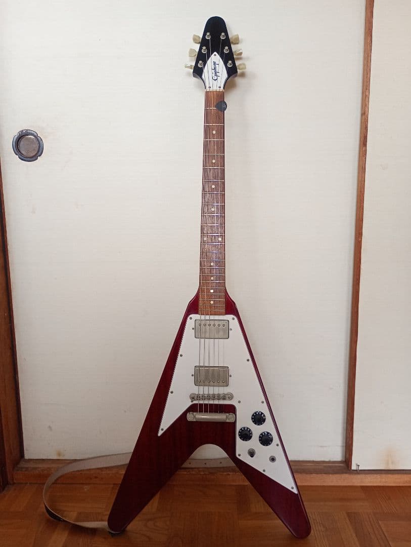 ふぁずたろう Epiphone Flying V エレキギター レッド
