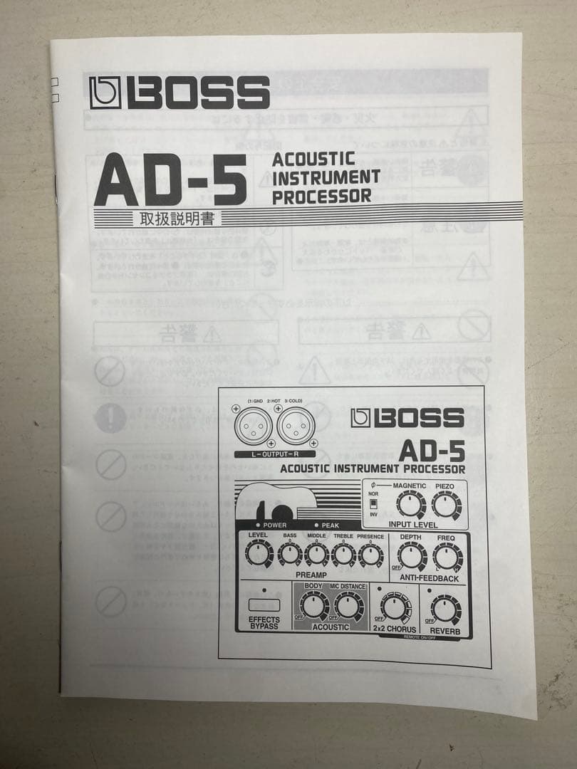 BOSS AD-5 アコースティックギタープロセッサー プリアンプ
