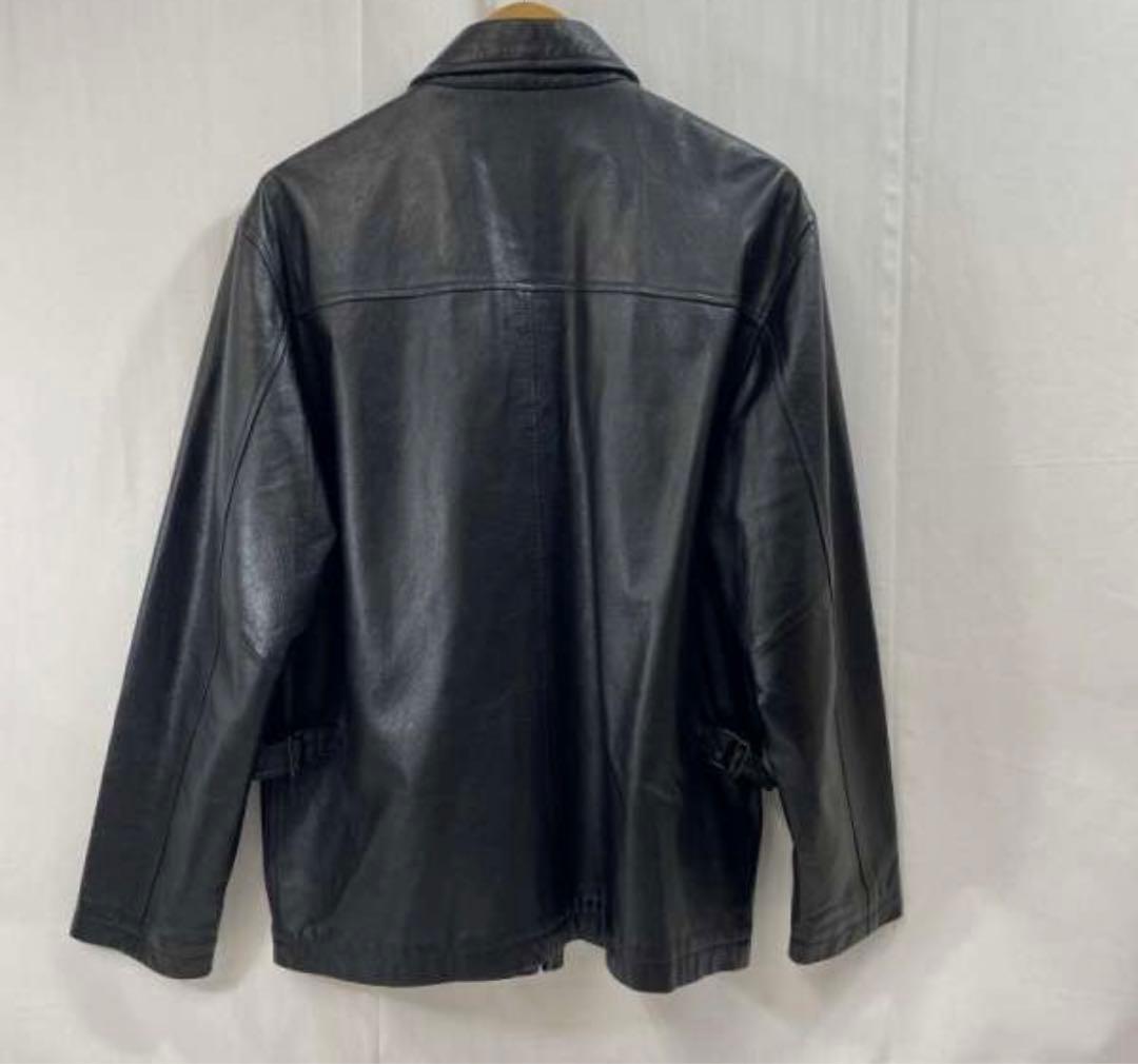 CHAPS ブラック シングルライダースジャケット