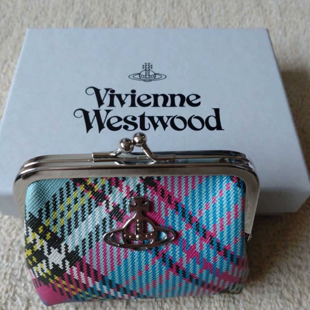 Vivienne Westwood チェック柄 がま口ケース