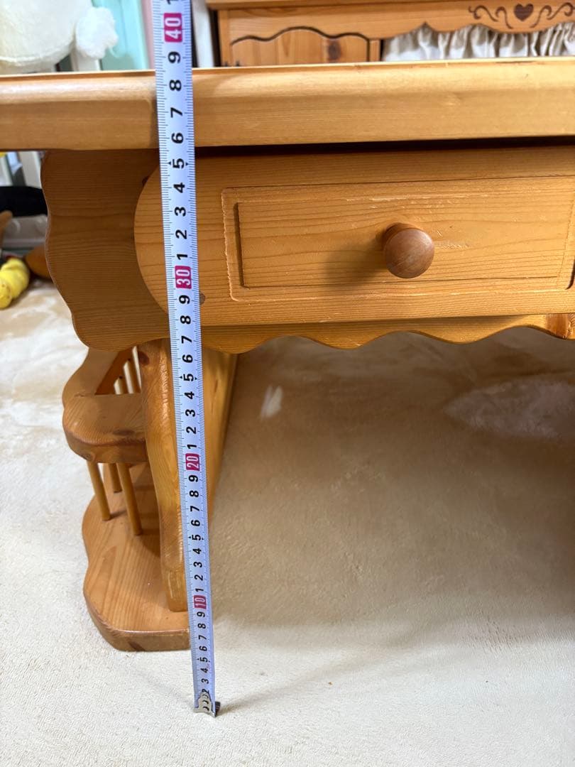 カントリー　ローテーブル　ハート