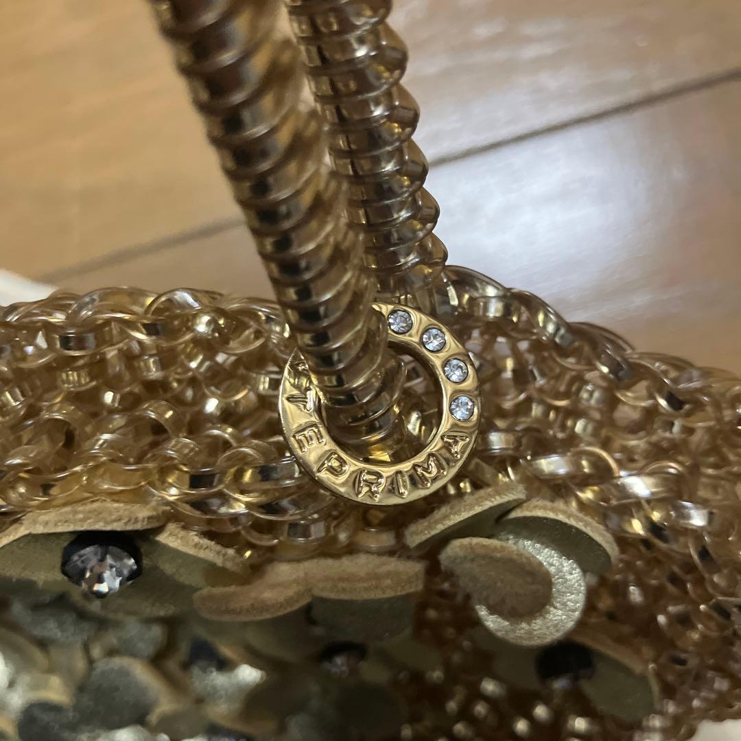 ANTEPRIMA ゴールド フラワーモチーフ パーティーバッグ