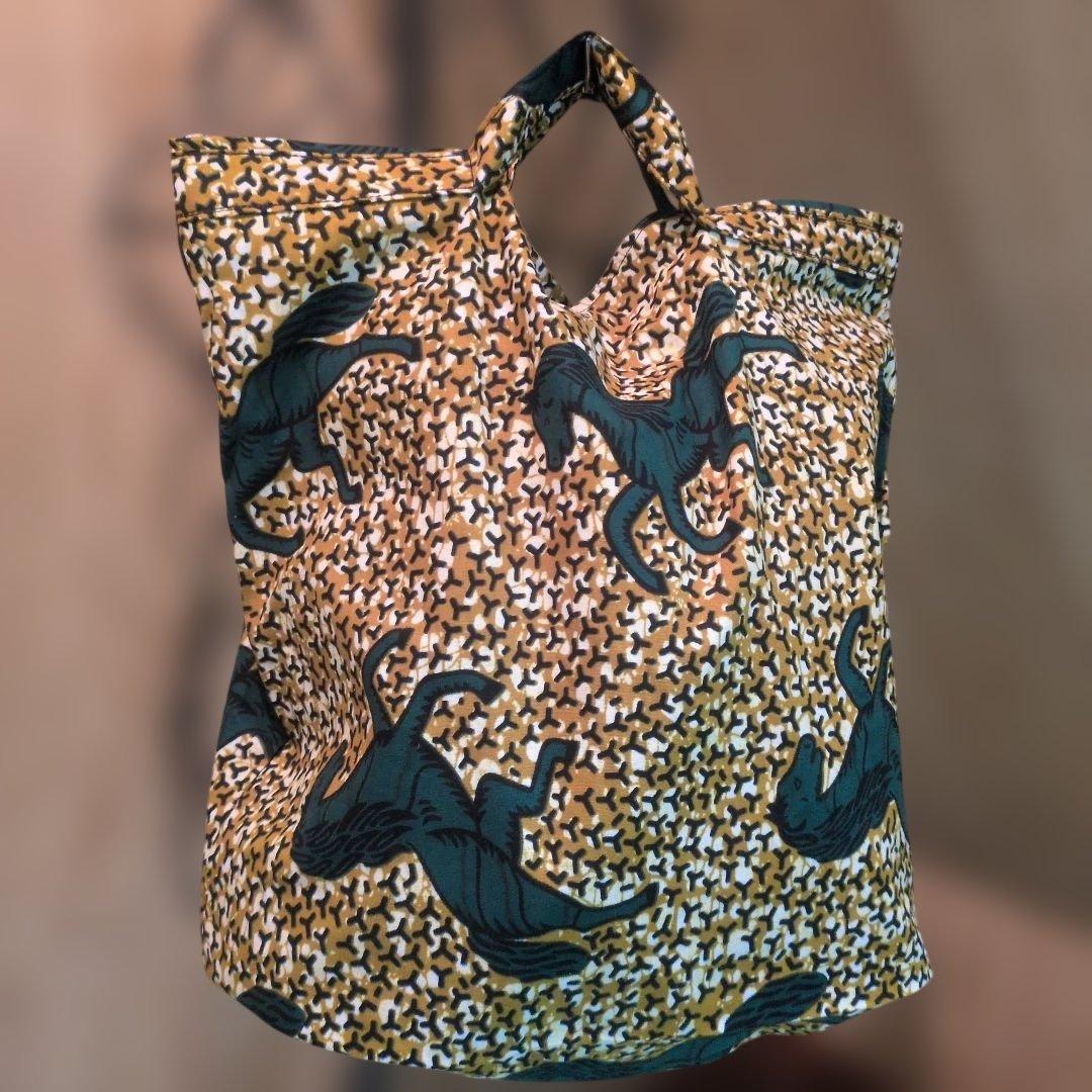 アフリカンがま口オーダーページ　アフリカ布馬柄