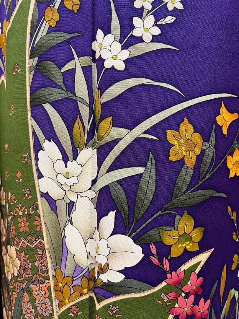 蝶々　振り袖　フルセット　別誂長襦袢　成人式　刺繍　振袖　草花　蝶　703