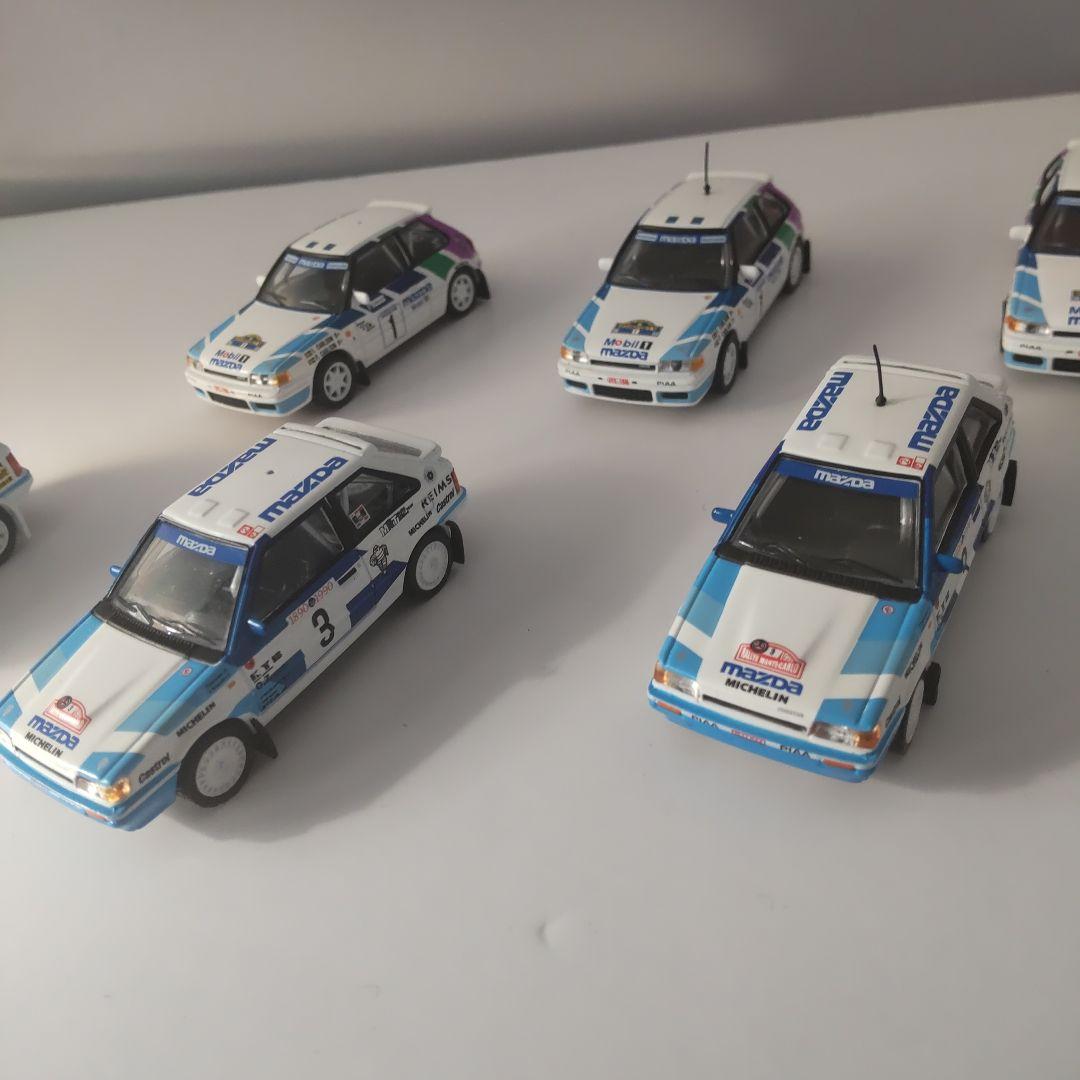 マツダ　323　4WD、GT-X　ラリーカーコレクション　7台セット