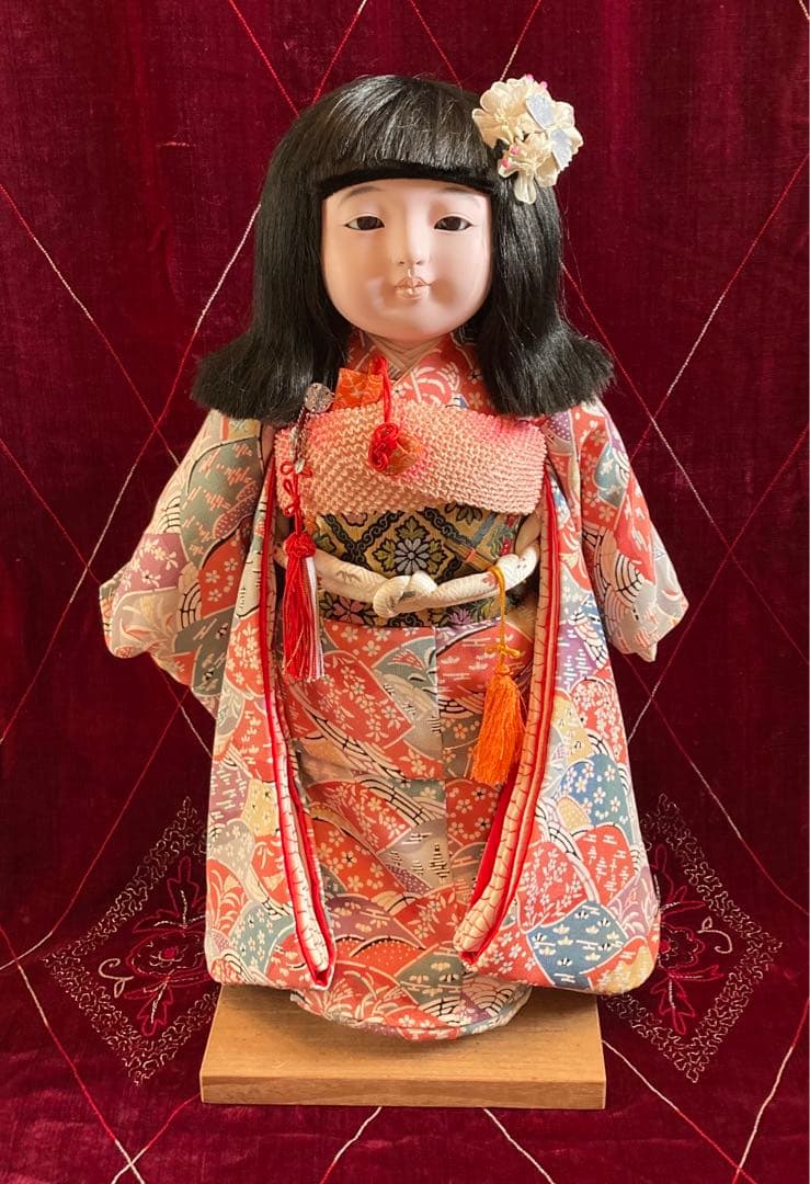 市松人形 田中彌 松乾斎東光 日本人形 和人形 ビスクドール 縮緬