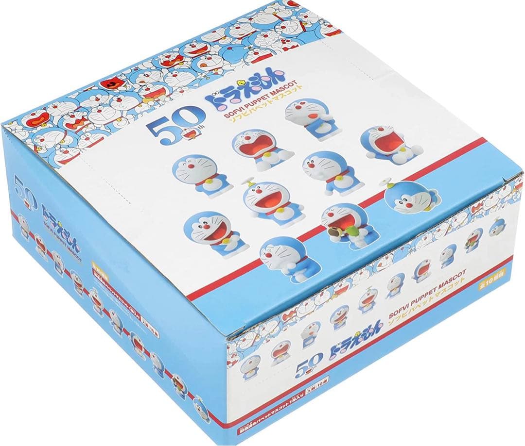 新品　廃盤　50th ドラえもん　ソフビパペットマスコット　全10種類コンプ