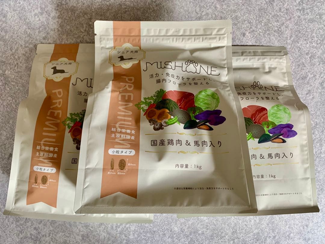 MISHONE シニア犬用 （国産鶏肉&馬肉）1kg×3