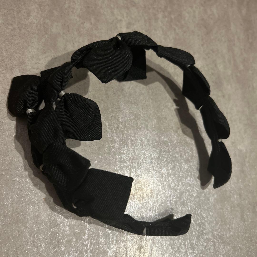 Jennifer Ouellette ブラックリボンヘアバンド