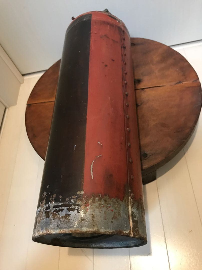 大正時代の古いツートンカラーの消火器◇アンティーク◇ビンテージ◇古道具◇古民具