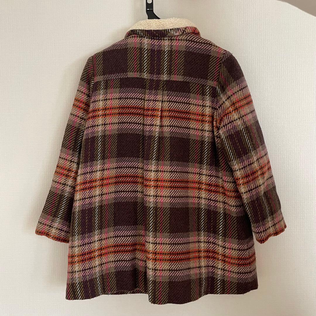 BONTON チェック柄コート 8y