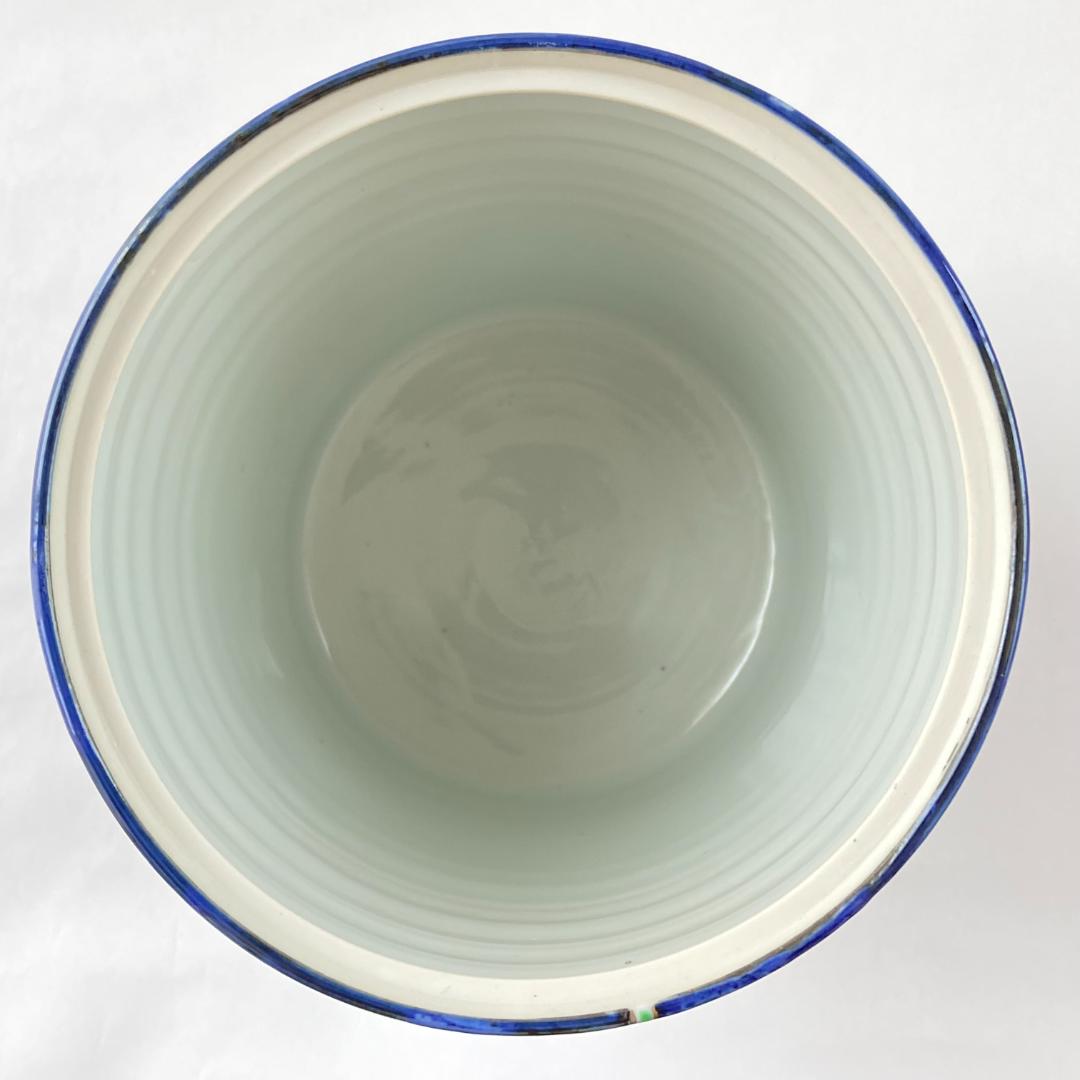 水指 色絵 紫陽花　高野昭阿弥　共箱入　茶道具　茶器　伝統工芸品