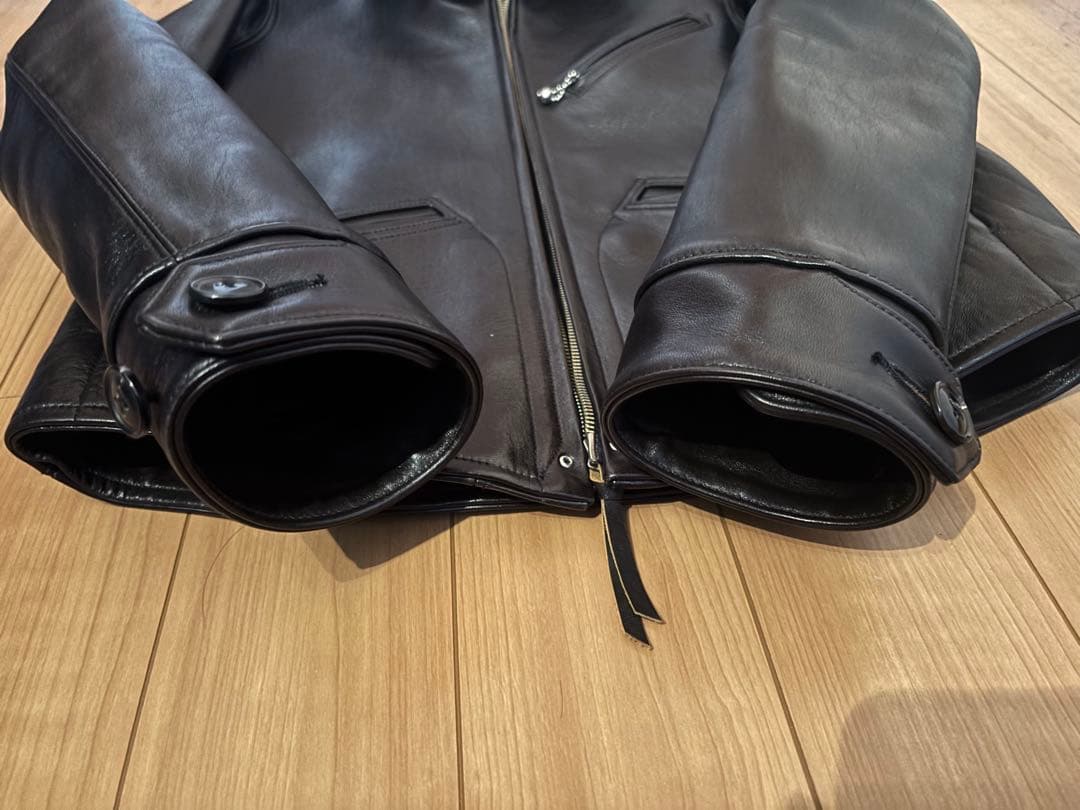 ファインクリークレザーズ　サンタアニタ　レザースポーツジャケット　36　黒　馬革