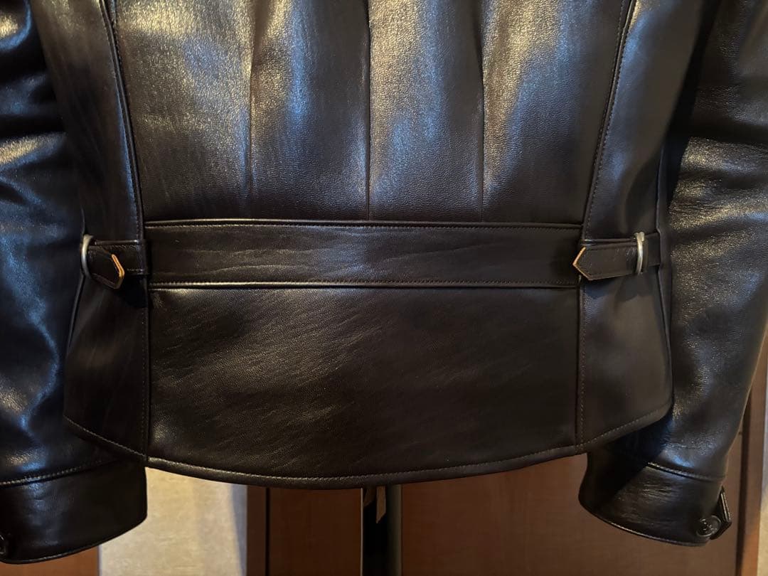 ファインクリークレザーズ　サンタアニタ　レザースポーツジャケット　36　黒　馬革