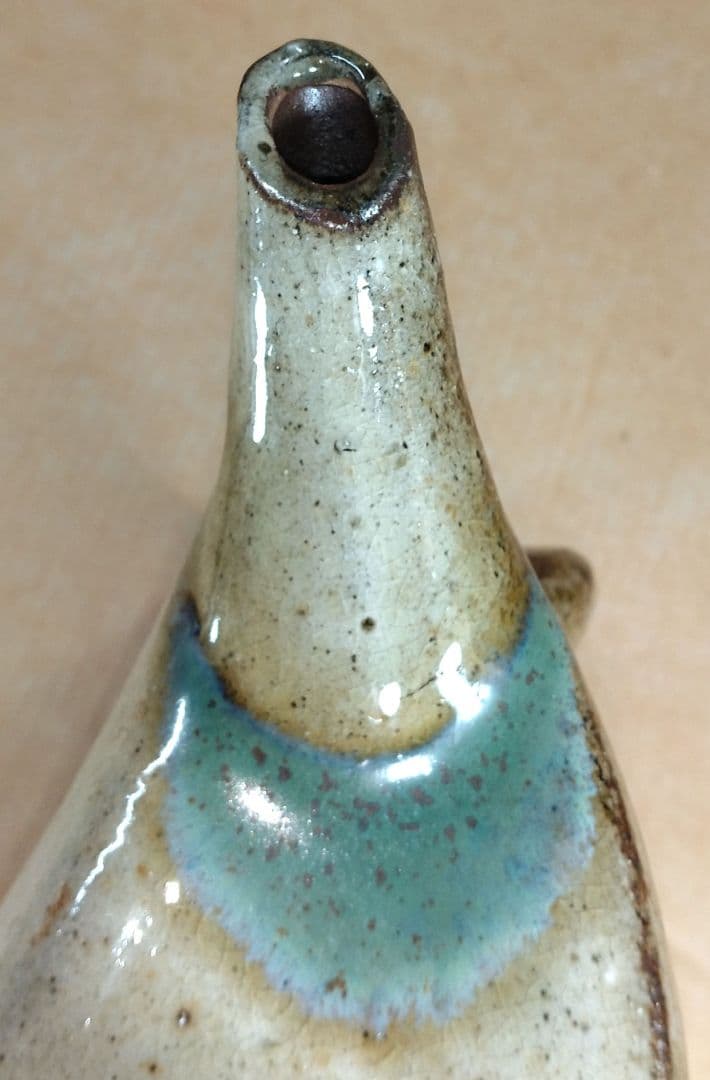 【本物保証】金城次郎 壷屋焼 抱瓶(魚紋抱瓶）共箱 栞 人間国宝 美品 やちむん