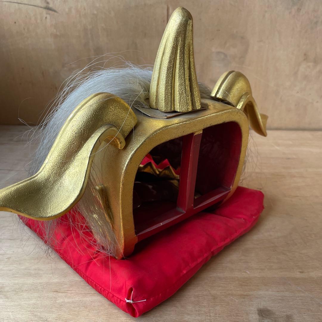 井波彫刻　獅子頭　獅子舞　幅37.6cm 木製