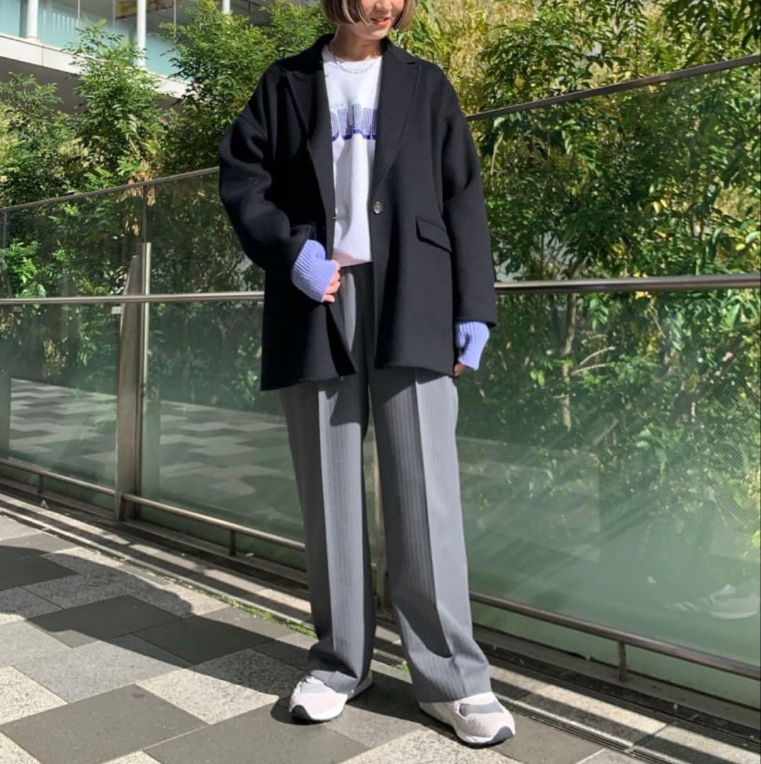 【未使用】BEAUTY&YOUTH リバー テーラードミドルコート　黒M