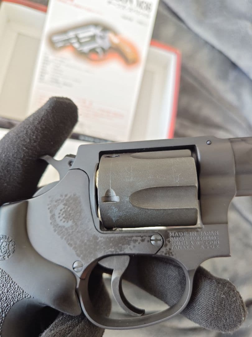 タナカ S&W M36 PC 2in HW 実物ホーグラバーグリップ付き