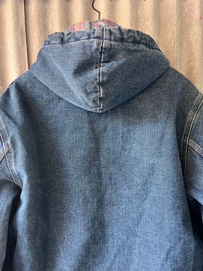 希少carharttカーハートデニムアクティブジャケットM裏ブランケットUSA製