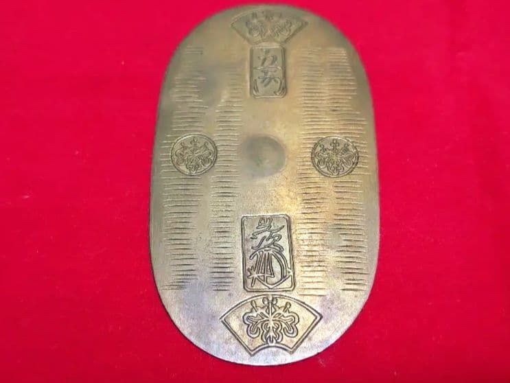 天保 五両判金 重さ30,45ｇ 比重値8,38SG 古銭 小判 大判